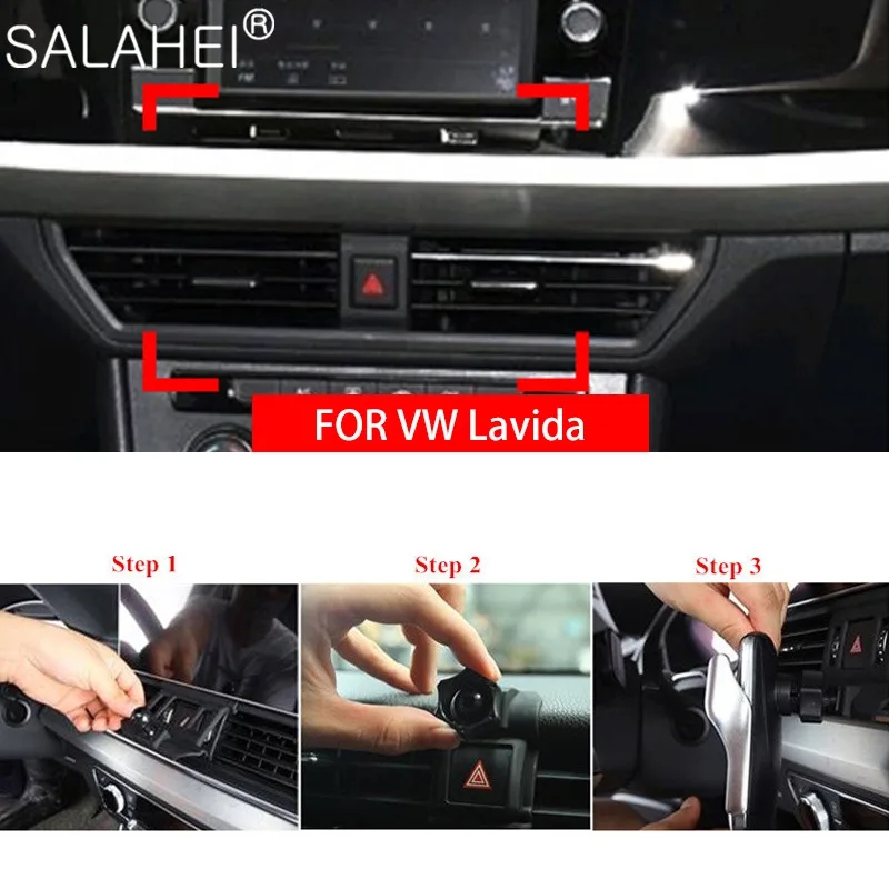 

GPS Adjustable Gravity Car Air Vent Outlet Dashboard Mobile Phone Holder Cell Phone Holder For VW Volkswagen Lavida