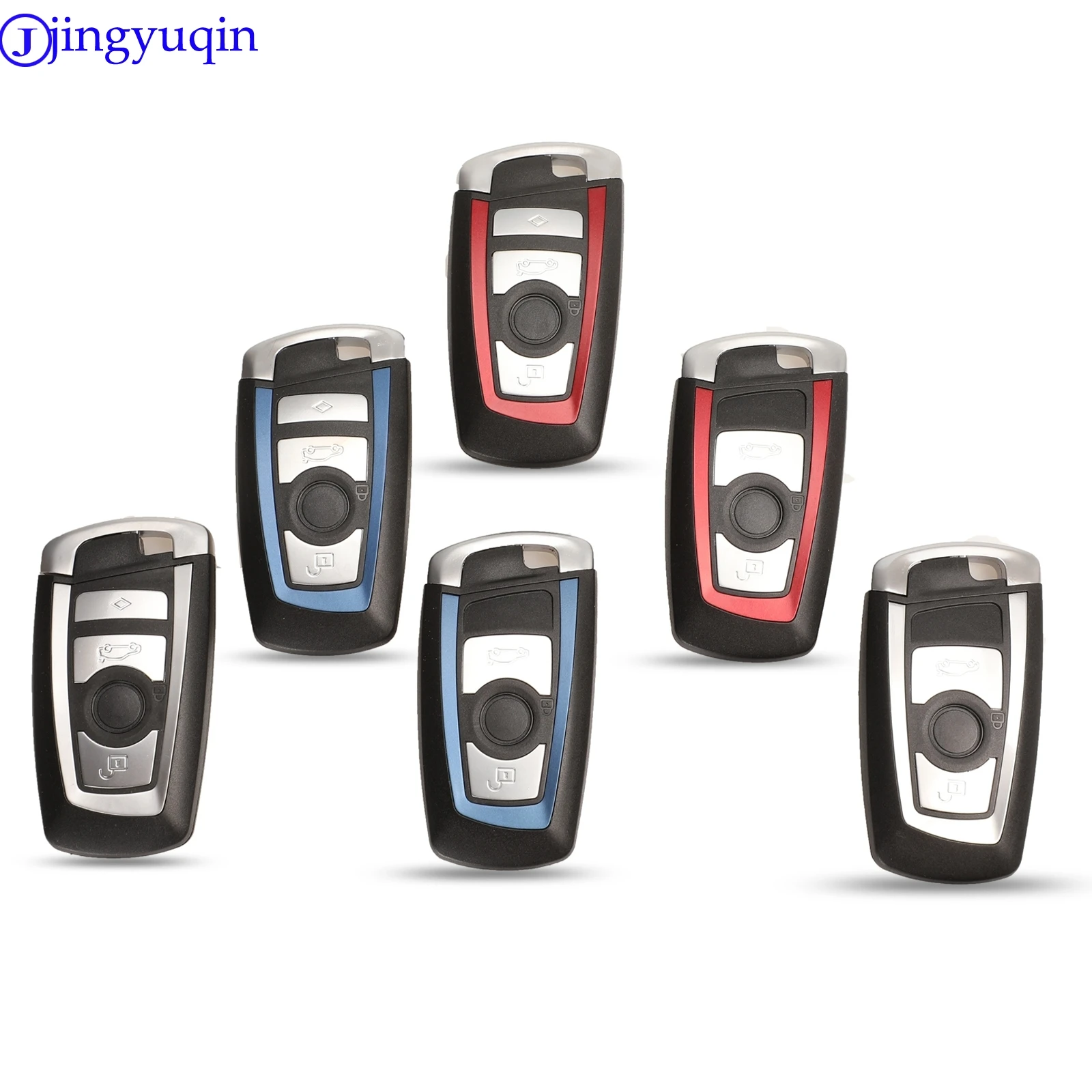Jingyuqin 3/4 Кнопка смарт пульт дистанционного ключа оболочки чехол Fob для BMW F CAS4 5