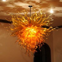 hand blown glass chandelier pendant lamp led hanging custom chandeliers light for living room hotel 32 by 48 inches