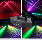 6 глаза лазерный сканирующий светильник s DMX512 RGB полный Цвет лазерный светильник линия эффект сценического светильник ing 6 объектив лазерный сканер DJ диско оборудование