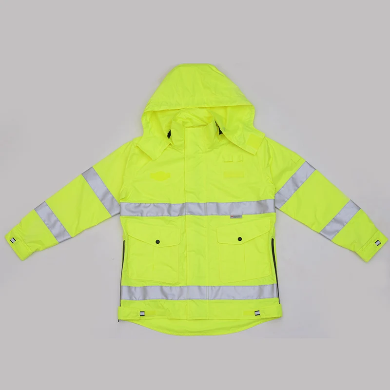 

SFVest High Visibility Reflective Rainwear Coat Luminous Safety Raincoat