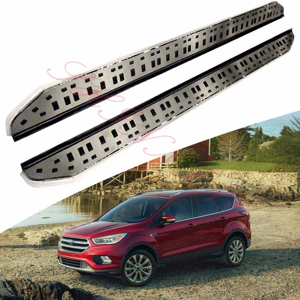 

KINGCHER Fit For Ford Escape 2012-2020 Running Boards Side Step Nerf Bar Aluminium