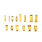Позолоченный штекер типа банан 2 мм 3 мм 3,5 мм 4 мм 5 мм 6 мм 8 мм, женский и мужской разъем типа цилиндрический соединитель для стандартных деталей ESC