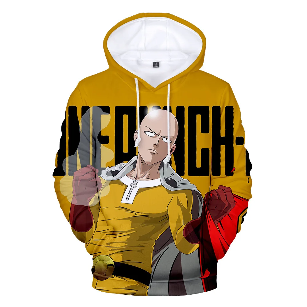 3D толстовки One Punch Man для детей Подростковый оверсайз Детский свитшот мальчиков и