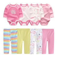 cotton 68pcs bodysuitspants baby girl clothes sets newborn baby boy clothes 0 12m autumn baby clothing full sleeve