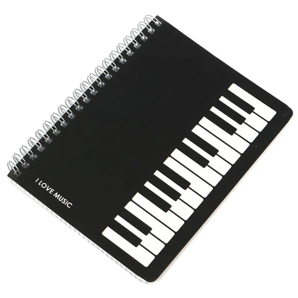 Уникальная записная книжка с клавиатурой пианино спиральной обмоткой для музыки