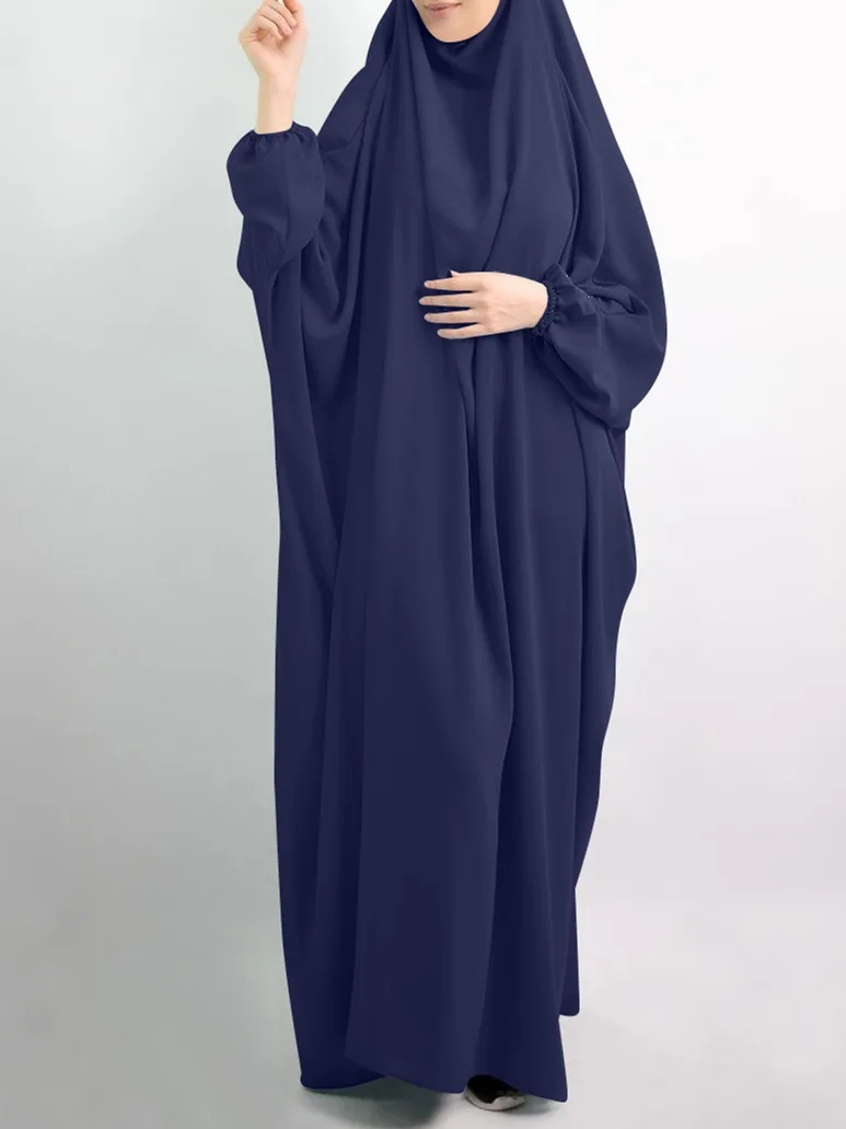 Full Cover Muslim Long Khimar Women Hijab Dress Prayer Garment Hooded Djellaba Jilbab Abaya Ramadan Gown Islamic Clothing Niqab