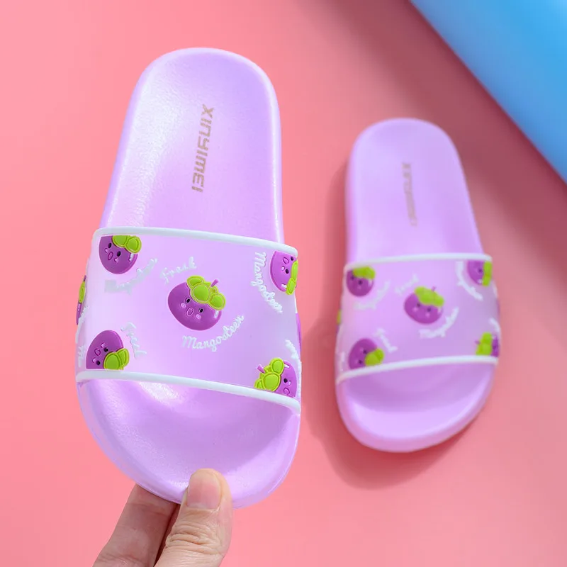 Детская обувь летние тапочки для девочек домашние детские с изображением