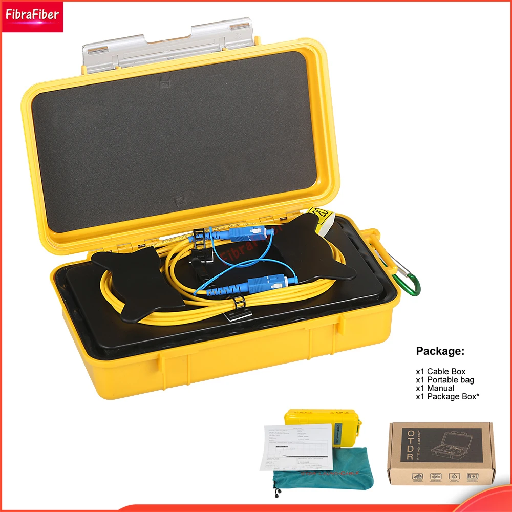 

500m 1KM 2km SC UPC OTDR Zone Eliminator Fiber Optic OTDR Launch Cable Box SC/UPC-SC/UPC Single-Mode Fiber Rings 1310/1550nm