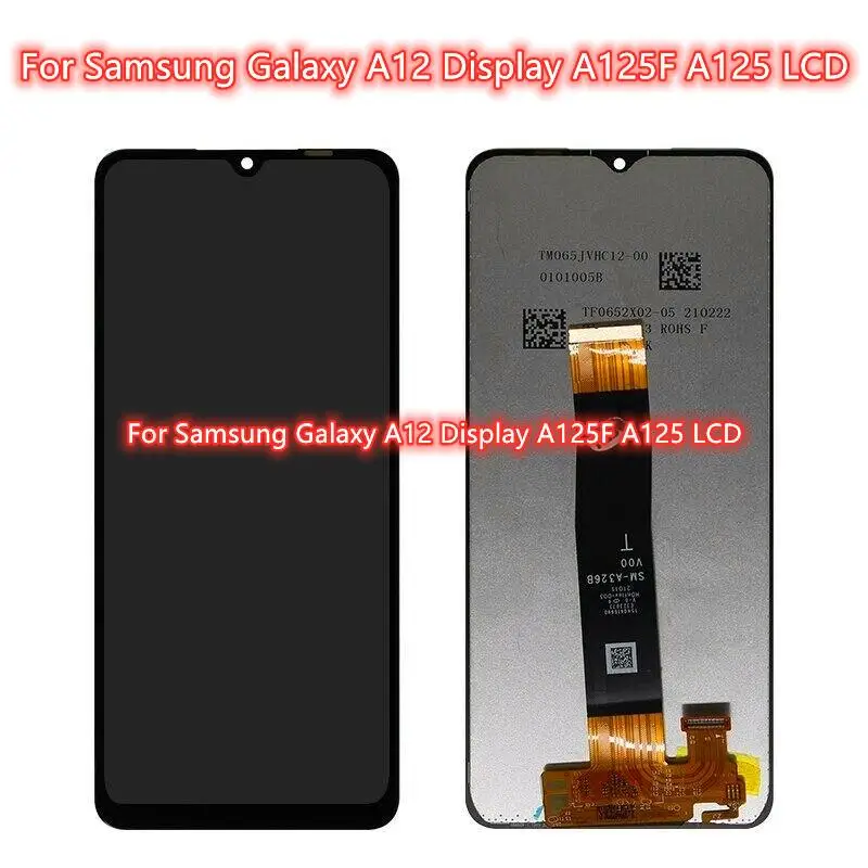 Pantalla t&aacute;ctil LCD para m&oacute;vil, digitalizador Original para Samsung Galaxy A12, A125F, A125, A125H, A125F/DS-3
