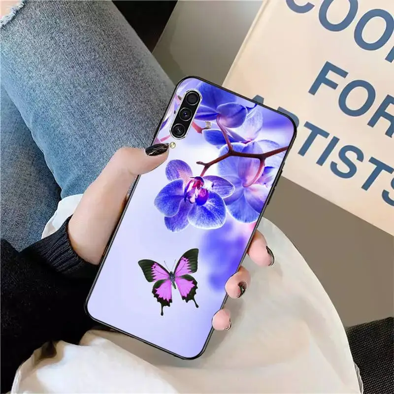 

Colorful flowers orchid sakura Phone Case For Samsung galaxy S 9 10 20 A 10 21 30 31 40 50 51 71 s note 20 j 4 2018 plus
