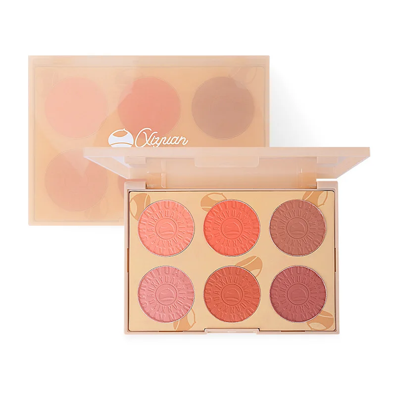 

1pc Six-color Blush Powder Palette Nude Makeup Natural Rouge Highlight Shadow Contour Blusher for Face Cosmetics