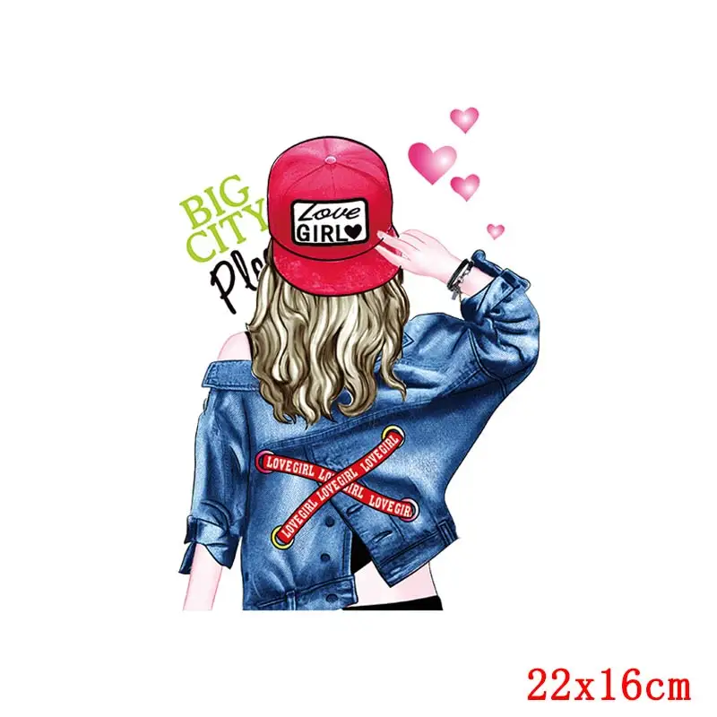 Модные женские патчи термонаклейки для одежды Аппликации художественные