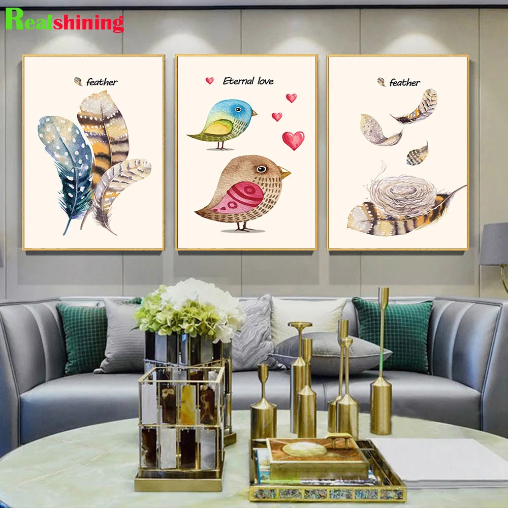 

Набор для алмазной вышивки «животные», 3 шт.