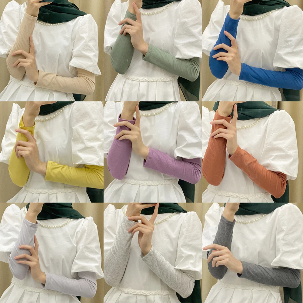 Исламские мусульманские рукава перчатки накидка на руку хиджаб эластичная ткань