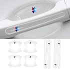 4 шт. для BMW эффективная Автомобильная дверная ручка зеркало заднего вида Защита от царапин Кристалл эпоксидная силиконовая защитная полоса наклейки