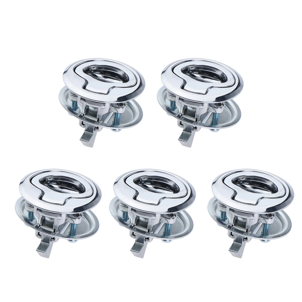 

5x Marine Flush Pull Lock Latch 316 Stainless Steel Latch RV Boat Trailer Motorhome Cabinet Door Lock Latch Deck Hatch Locker