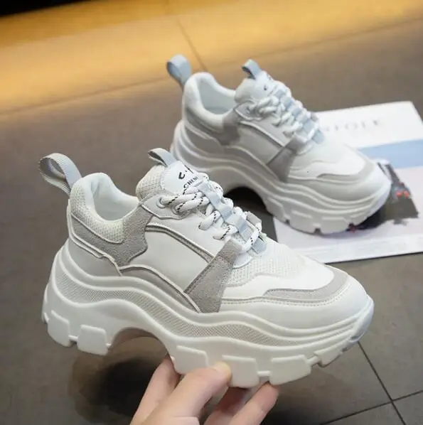 Женские массивные кроссовки Вулканизированная подошва повседневная обувь на