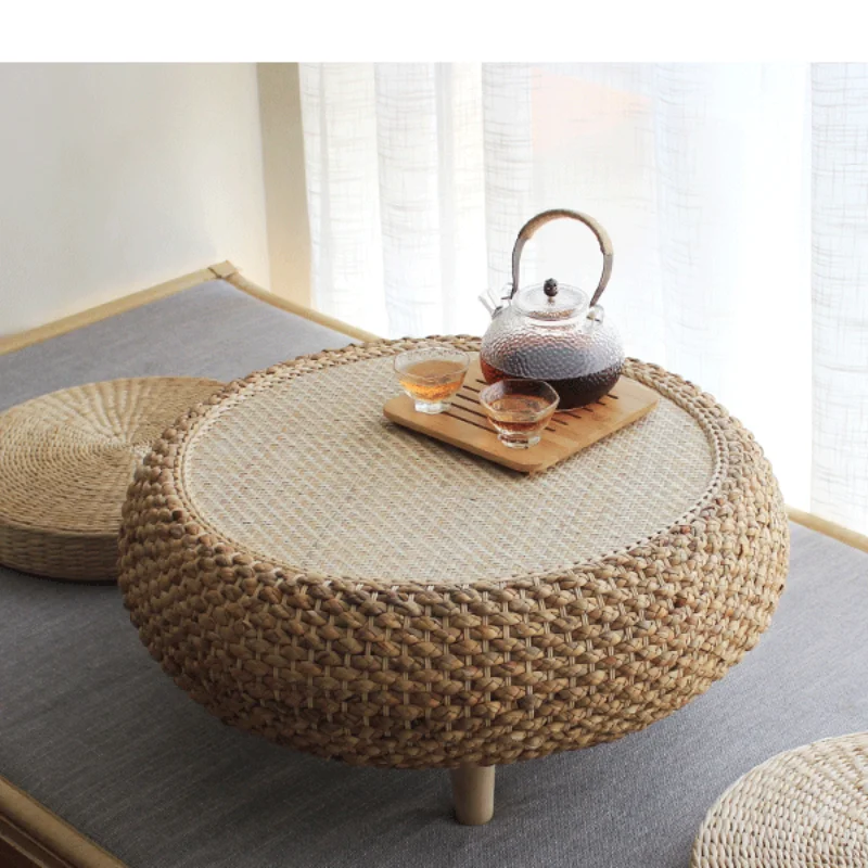 

furniture living room manual Rattan weaving coffee table japanese tea table multifunctional table side table table basse