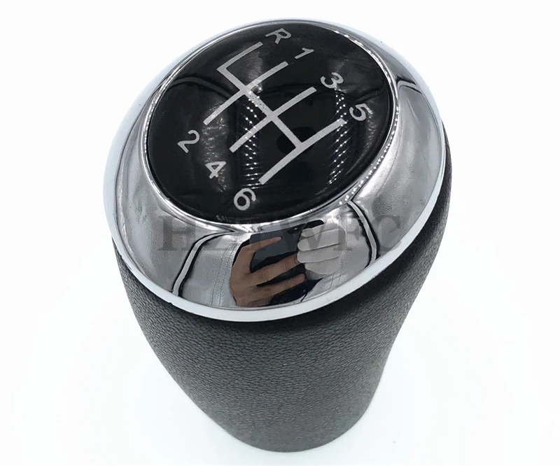 Высококачественная хромированная кожа 6 скоростей Ручка Переключения рулевого