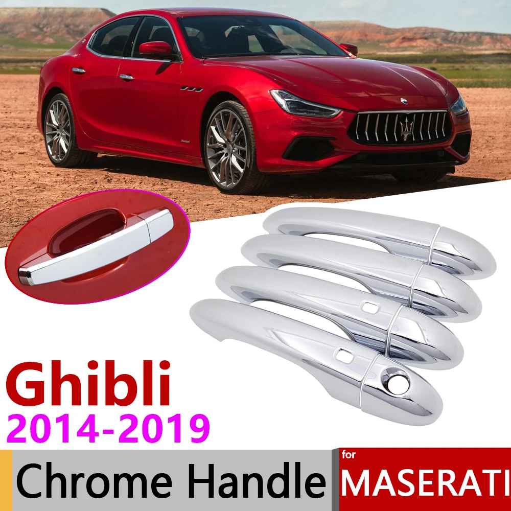 Хромированная крышка дверной ручки для Maserati ghiдоступ M157 2014 ~ 2019 автомобильные