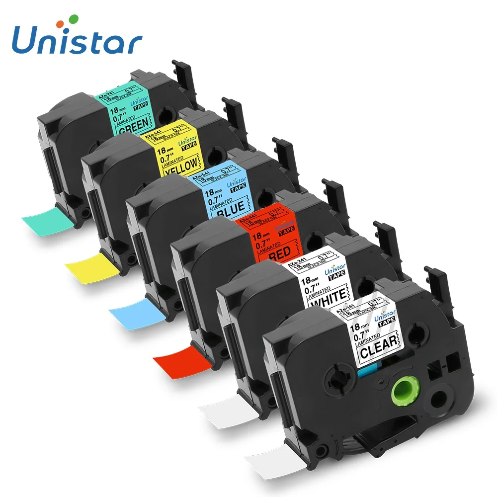 Unistar tze 241 18 мм лента для маркировки совместимая с Brother этикеток устройство PT310
