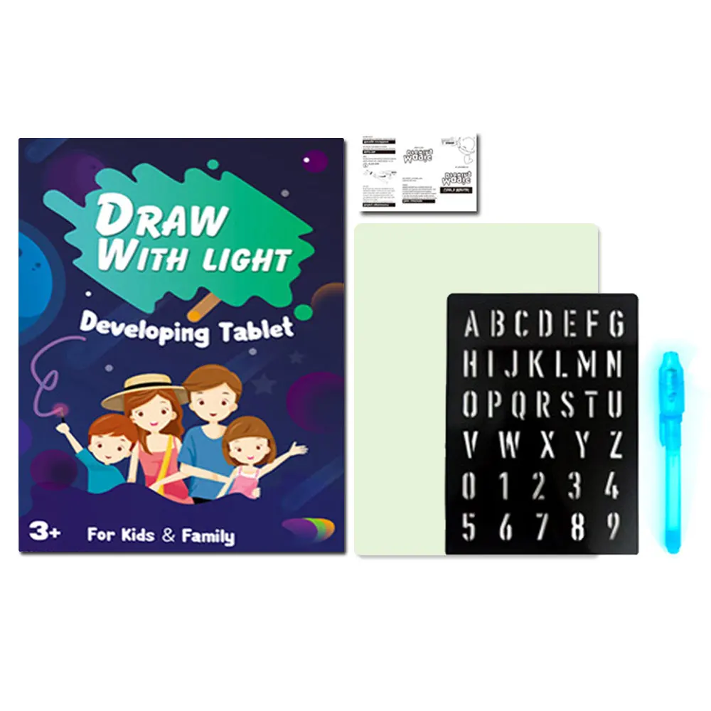 Детская доска для рисования светящаяся флуоресцентная игрушка граффити 3D