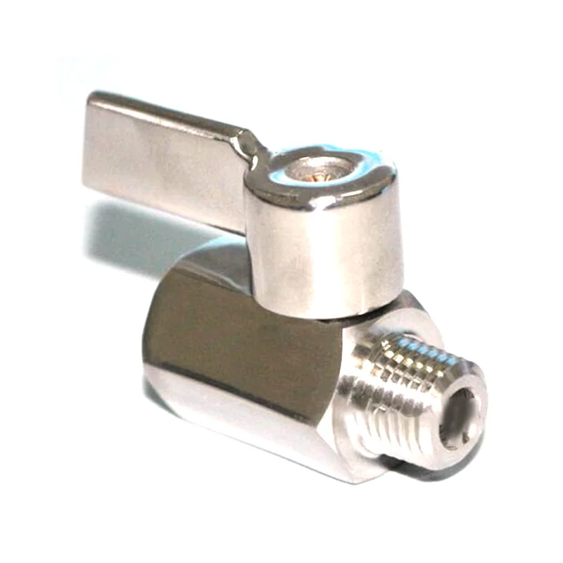 Мини шаровой клапан 1/4 &quot304 из нержавеющей стали NPT Женский X мужской 90 вращение