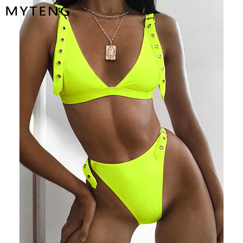 Комплект бикини женский с пуговицами и вырезами 8 цветов|Купальники| |