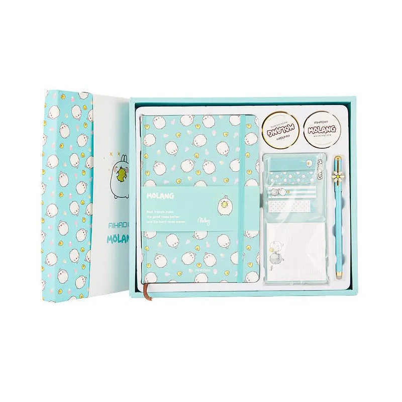 Милый мультфильм моланг Канцелярский набор записная книжка стираемая ручка