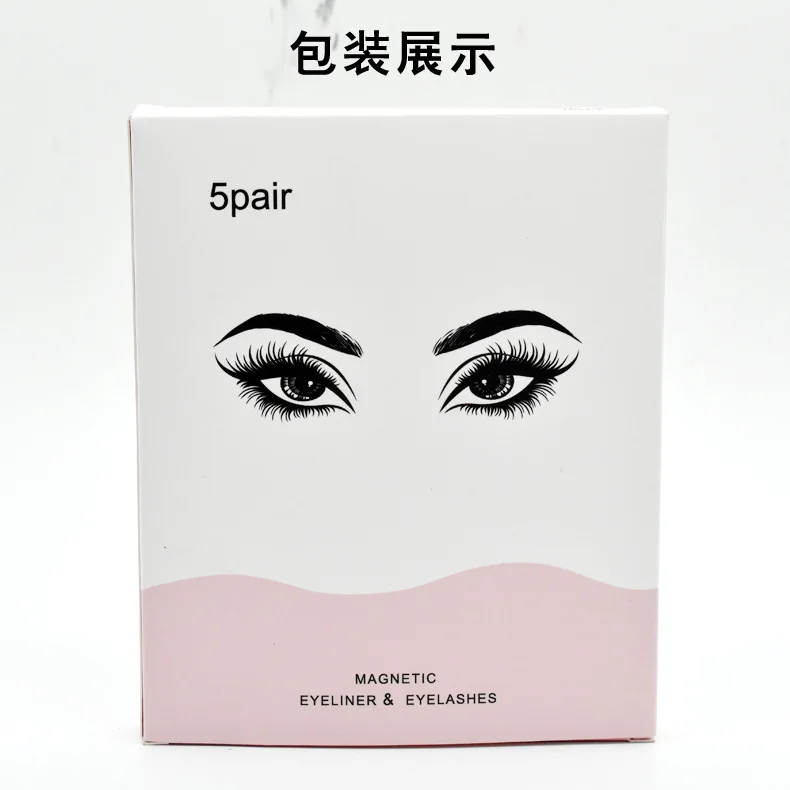 5 пар смешанных магнитных накладных ресниц для подводки глаз набор пинцетов +