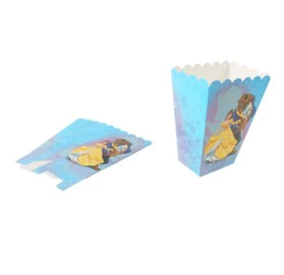 Мультфильм Красавица и Чудовище попкорн коробка Белль принцесса кекс топперы