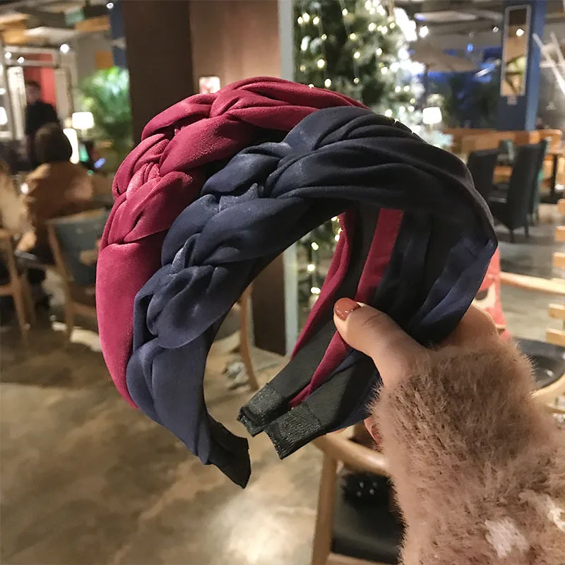 2021 Fashion New Solid Color Cross Knot Headbands For Women Girls Hairbands Sweet Hair Hoop Headwear Accessories |