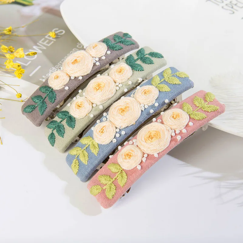 Аксессуары для волос Набор вышивки сделай сам крестиком в виде цветка с обручем