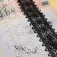 new high quality hollow embroidery water soluble milk silk lace barcode lace wedding dress accessories