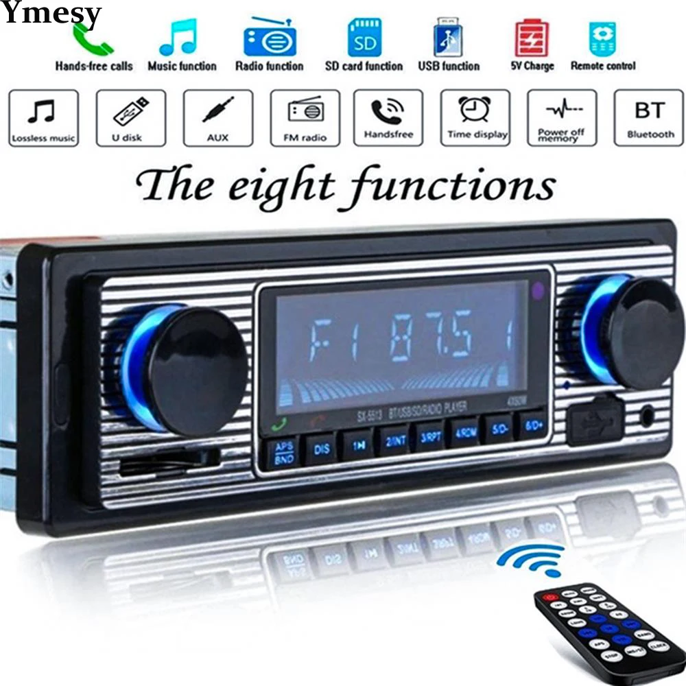 Ymesy современный 12 в Bluetooth автомобильный радиоприемник стерео аудио mp3 плеер FM