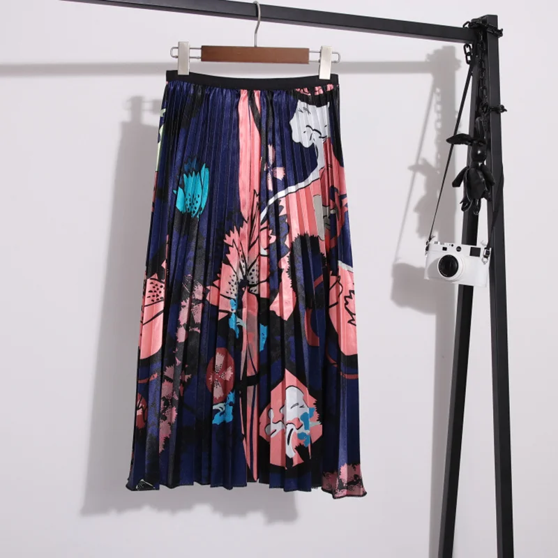 KINOMI 2020 новые весенние летние винтажные богемные плиссированные юбки с цветочным