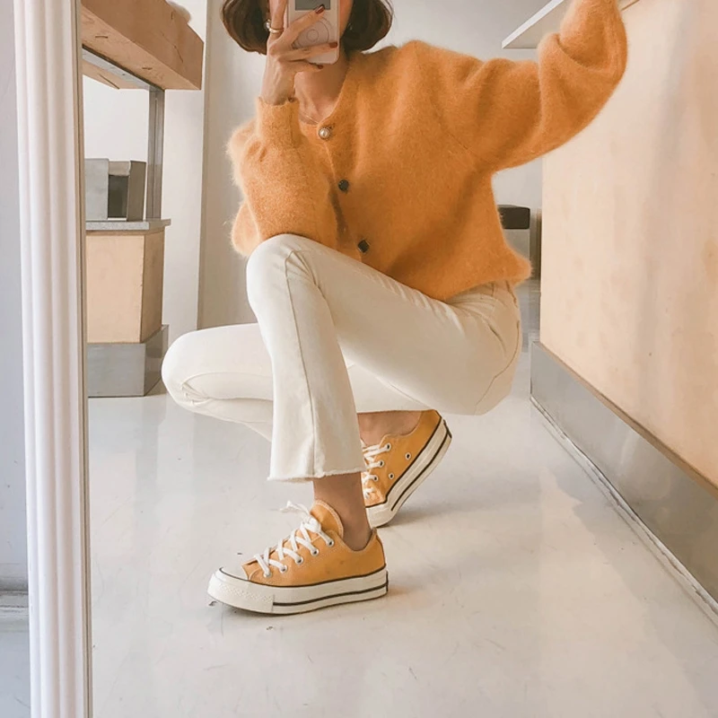 RealShe свитера кардиган для женщин круглый вырез длинный рукав пуговицы