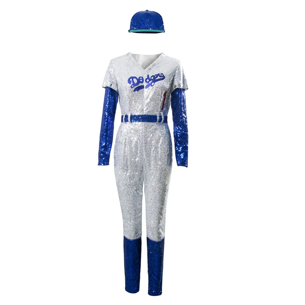 movie rocketman cosplay costume elton john baseball sequins uniform cap jumpsuit outfit adult men halloween costumes free global shipping