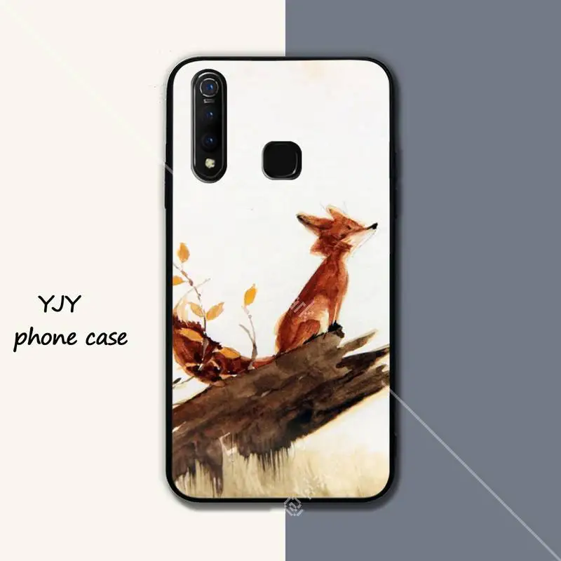 Yinuoda животных черного цвета с рисунком лисы мягкий чехол для телефона vivo u3x Y11 Y12 Y19