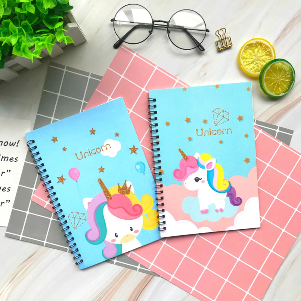 1 шт. блокнот с металлическими кнопками Kawaii Unicorn креативный простой блокнот для заметок блокнот портативный канцелярские принадлежности