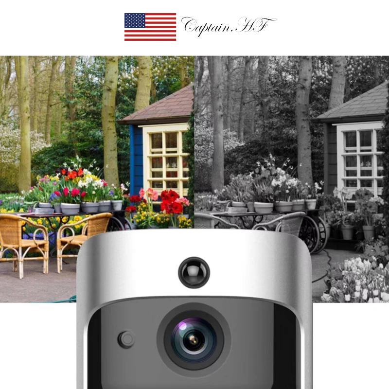 US Captain дверной звонок с WiFi 720HD видео 24G Wi Fi APP дистанционное управление WIFI