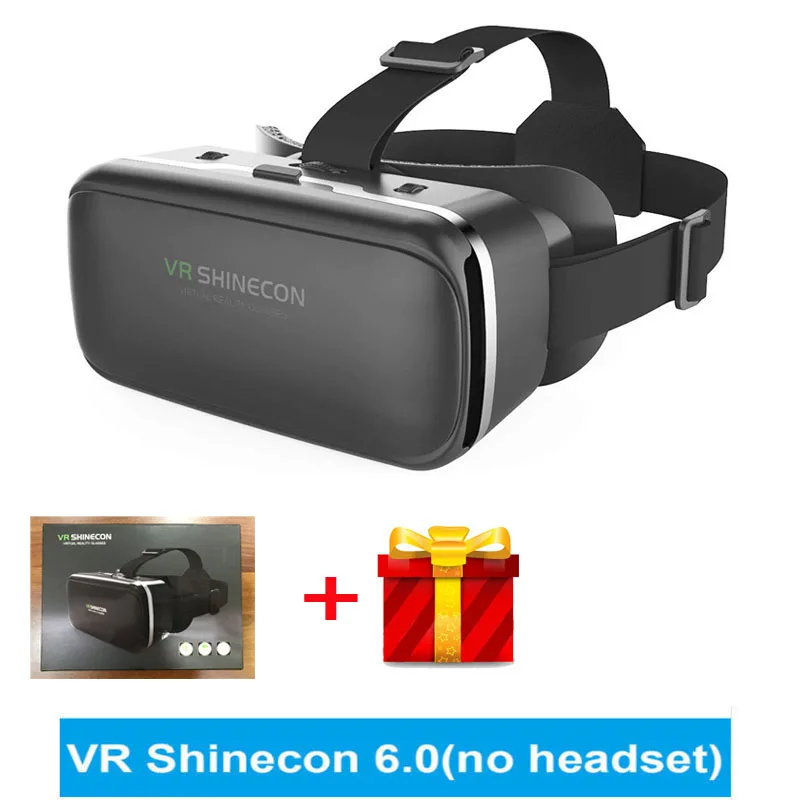 Bundle 1 Оригинальная VR shinecon 6,0 стандартная версия и гарнитура Версия виртуальной реальности 3D гарнитура для очков виртуальной реальности шлемы дополнительный контроллер - Цвет: Bundle 1