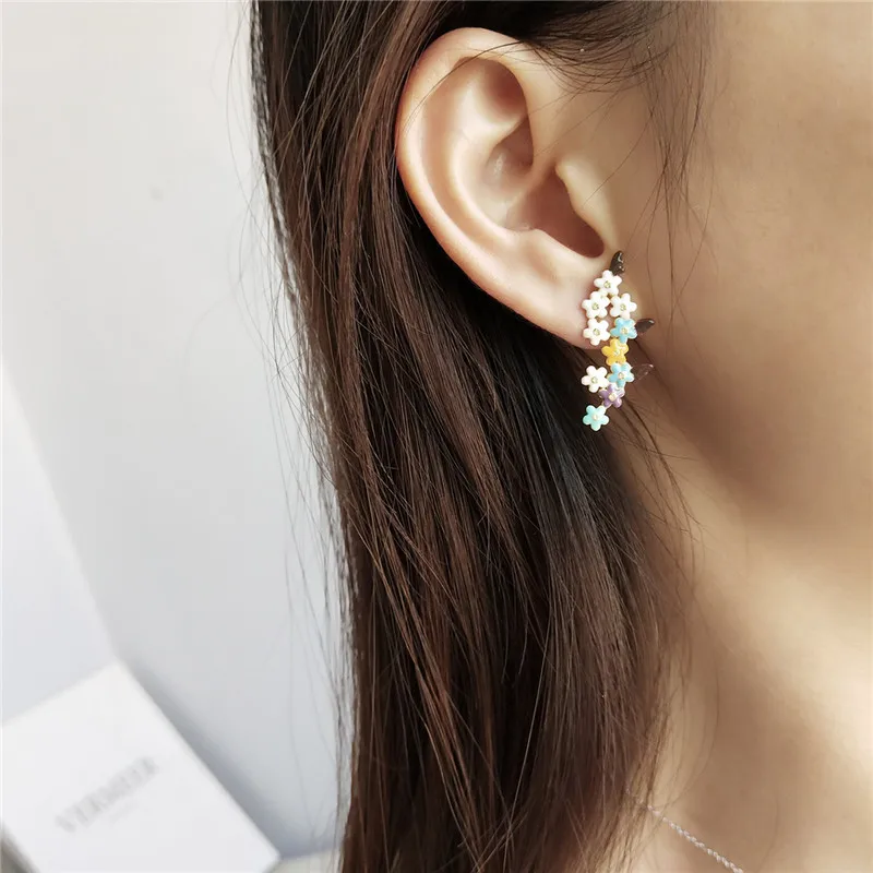 RUIYI реальные 925 стерлингового серебра милые рисунки изящных цветов Chic