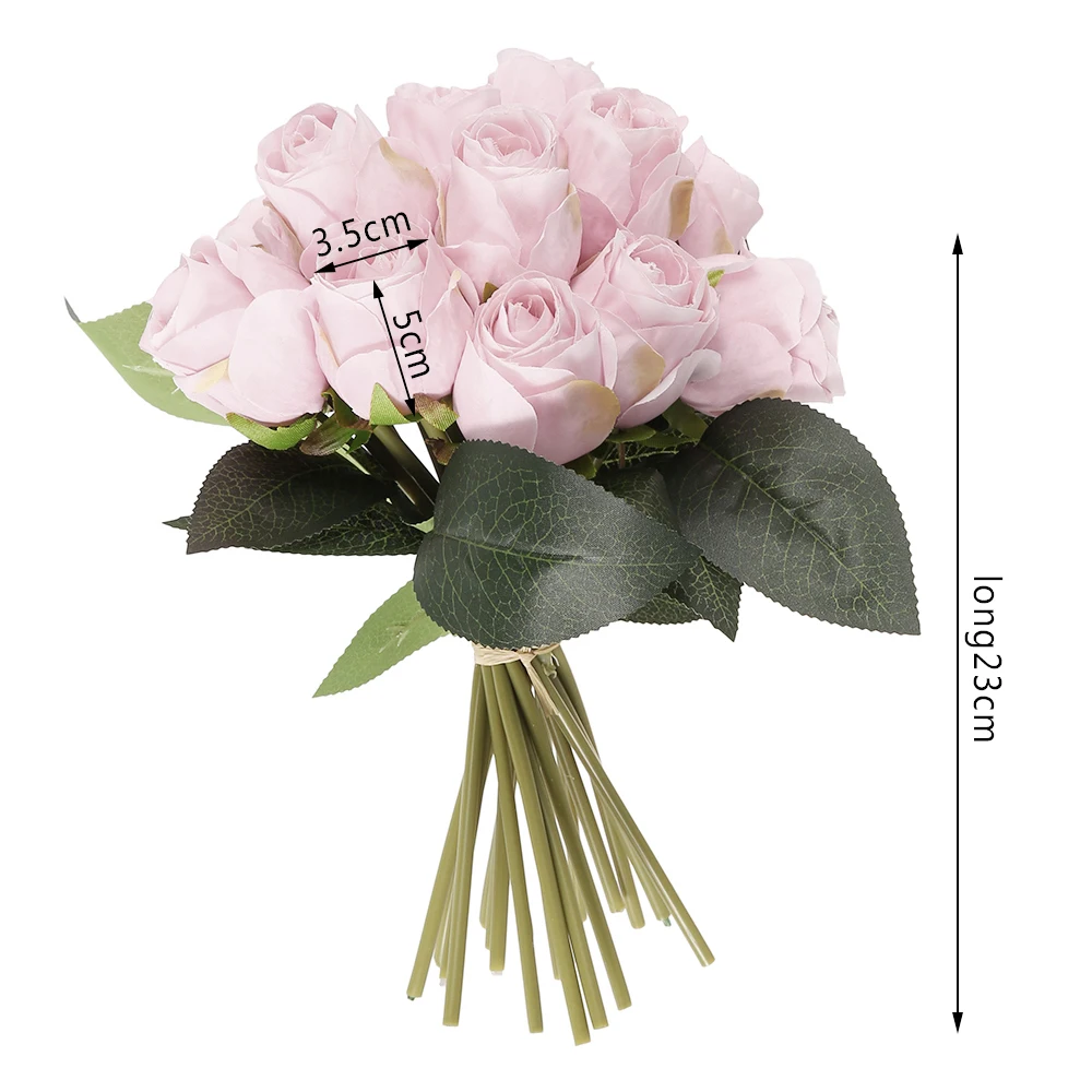 

18pcs/lots Artificial Rose Flowers Wedding Bouquet Silk Rose Flower for Home Party Decoration Fake Flowers festival Flowers