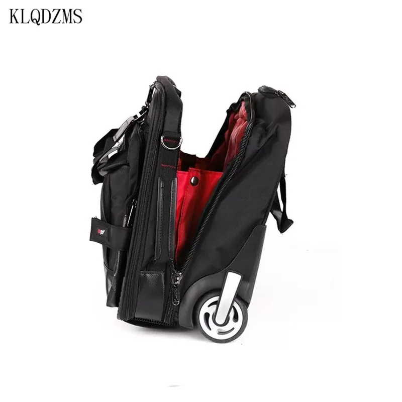 KLQDZMS 18 дюймов дорожные сумки на колесиках Оксфорд колёсиках spinner для мужчин