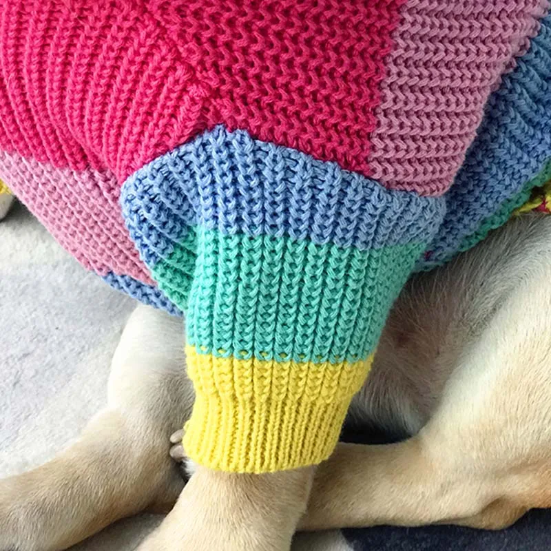 Одежда для собак Rainbow зимний свитер крупных костюм французских бульдогов одежда