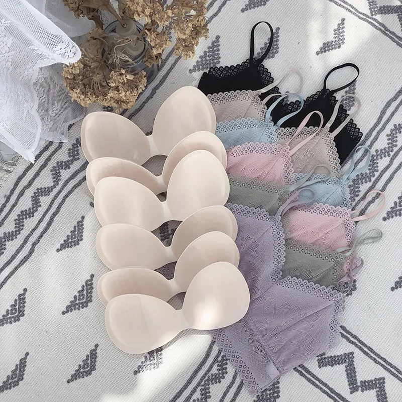 

2021 Women's bralette Summer Fairy Lace beautiful back Underwear Push Up Wireless Lace bra Lingerie