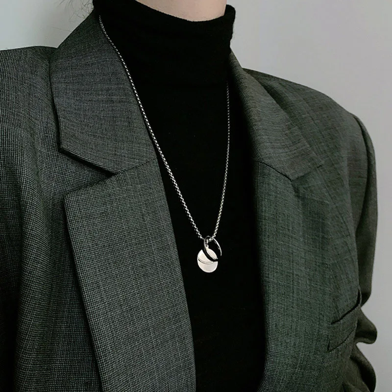 

Mewanry New 925 Sterling Silver Sweater Necklace for Women Vintage Hip Hop Couples Hollow Geometric Party Jewelry Birthday Gifts