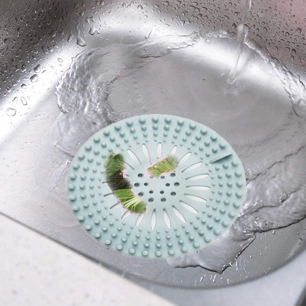 

Round Floor Drain Mat Cover Plug Water Filter Shower Drain Covers Sink Strainer Filter Hair Stopper For Bathroom Kitchen